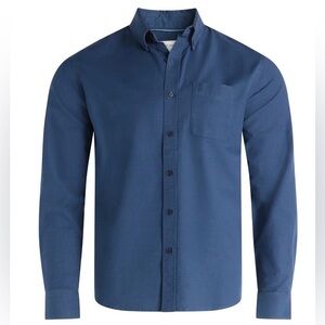 Free Assembly Men's Oxford Woven Shirt With Long Sleeves